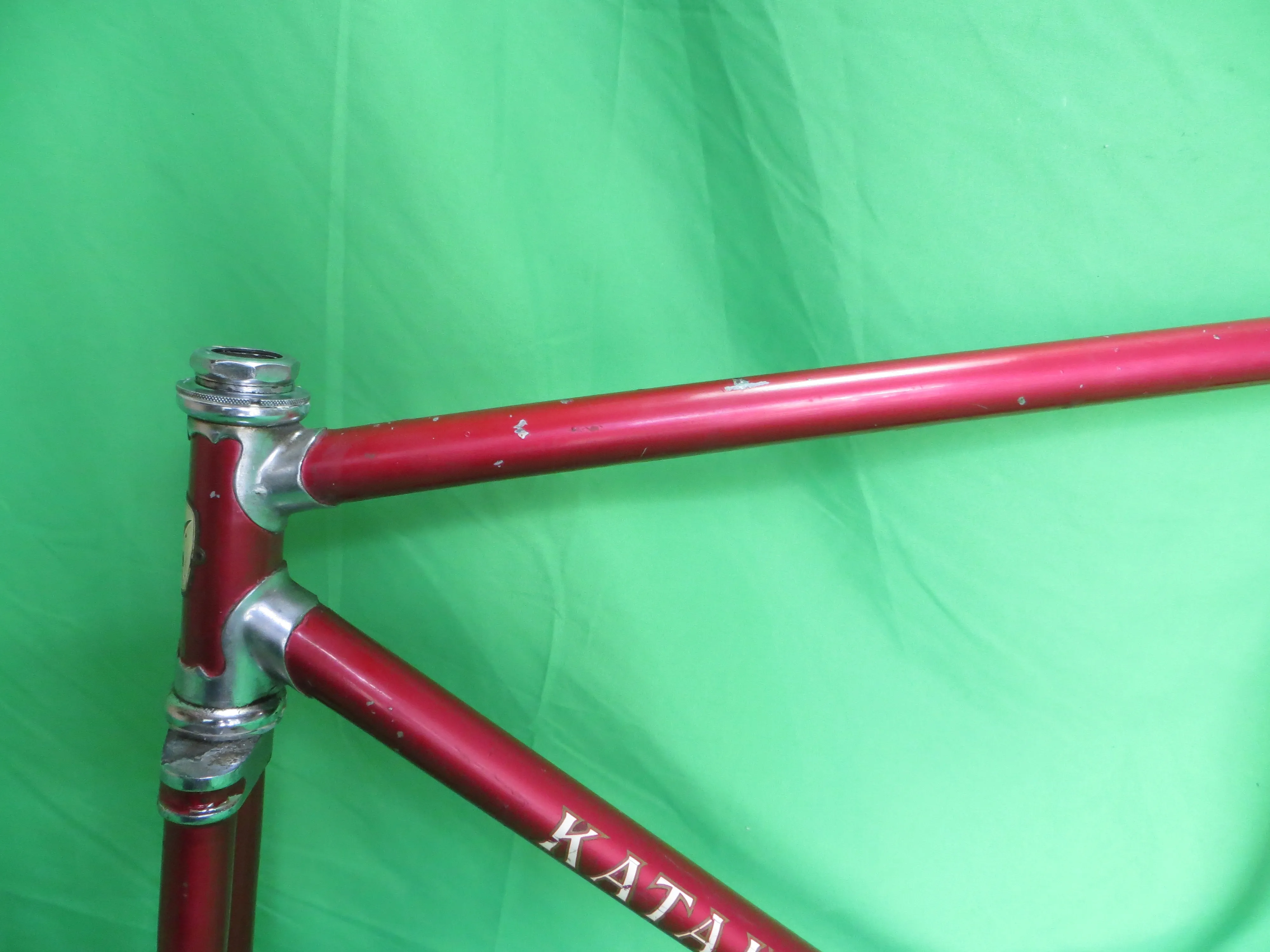 Super Rare! Vintage 1973 Katakura Silk // Candy Red/ Chrome Plated  // 51cm