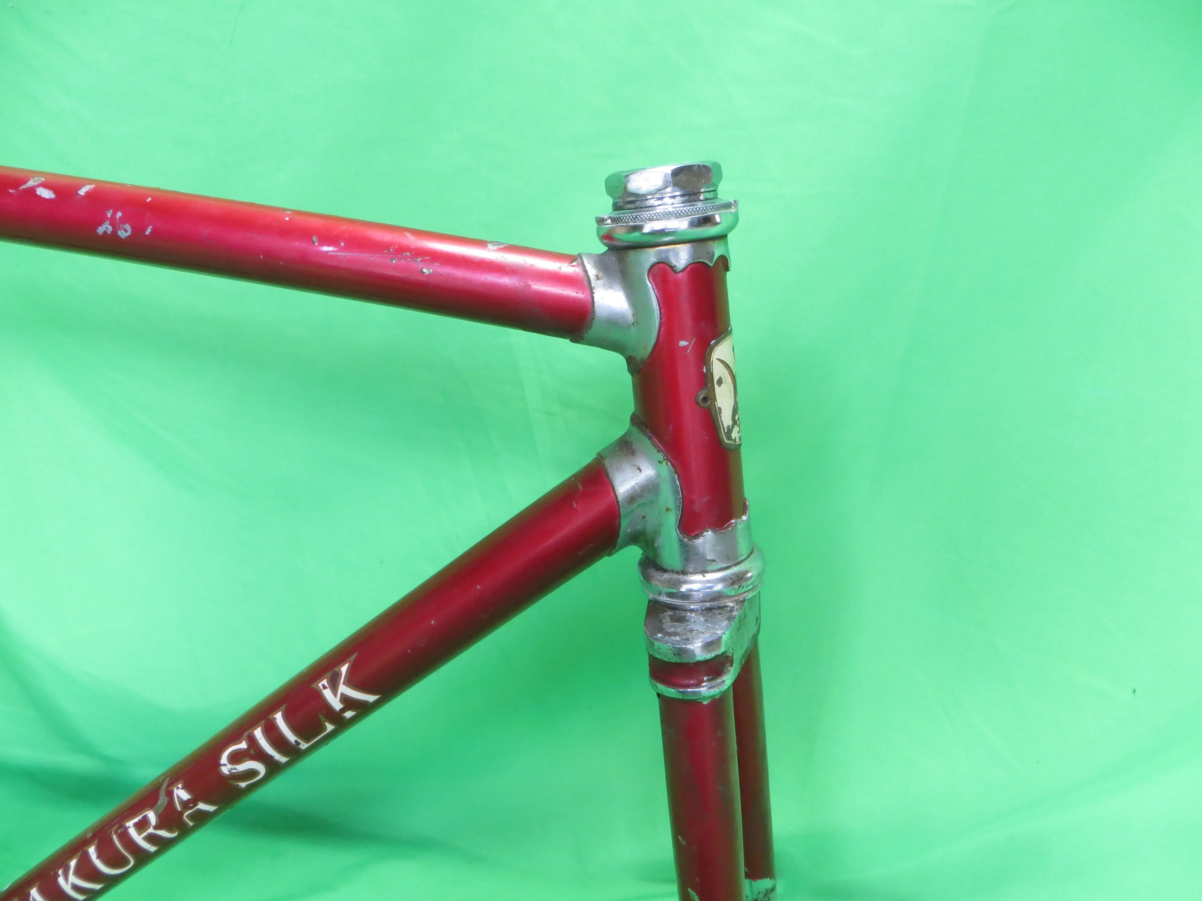 Super Rare! Vintage 1973 Katakura Silk // Candy Red/ Chrome Plated  // 51cm