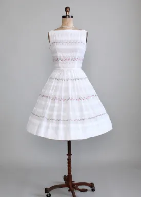 Vintage 1960s L'Aiglon Petite Roses Cotton Dress