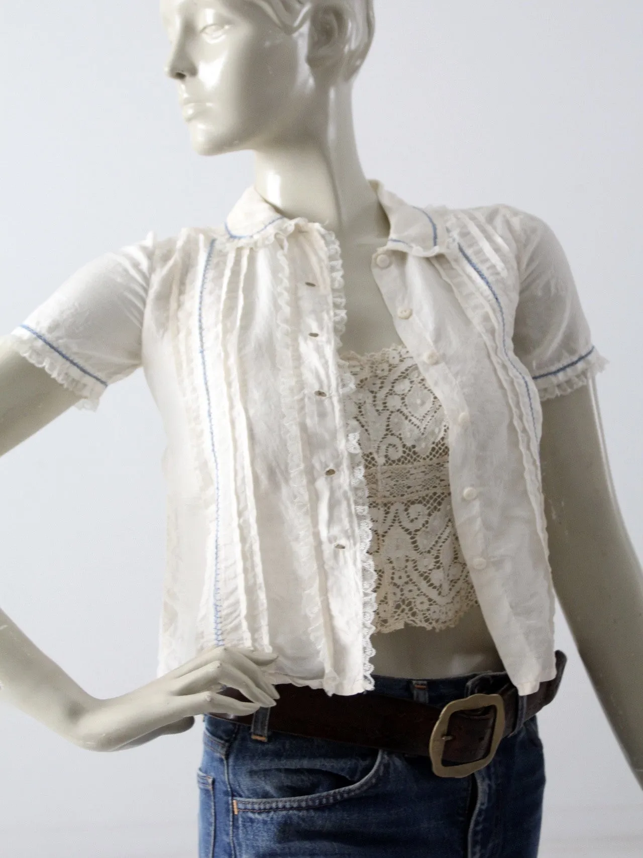 vintage 20s silk blouse