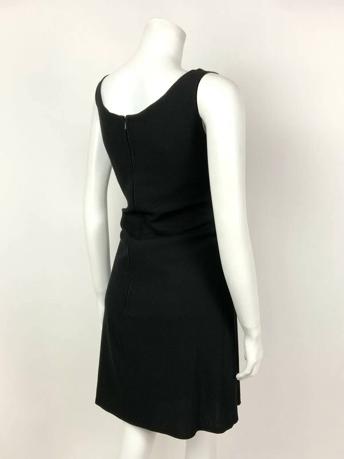 VINTAGE 60s 70s BLACK PINK GREEN BLUE PEARL BEADED EMPIRE LINE PARTY DRESS 8 10