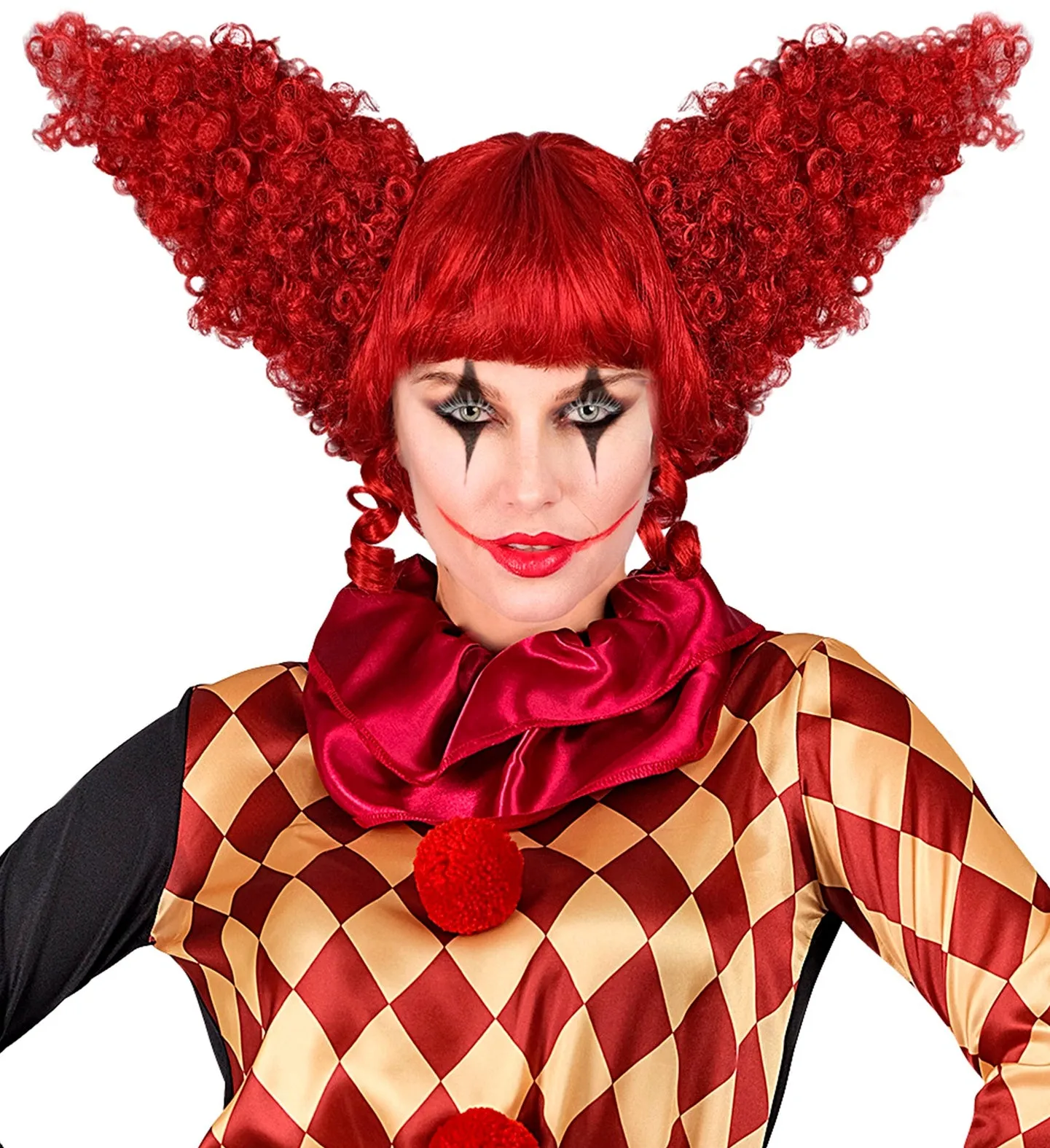 Vintage Creepy Clown Wig Red Hair