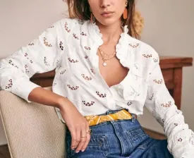 Vintage Cut-Out Blouse