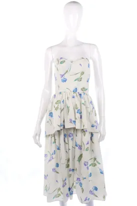 Vintage Radley white floral dress size S