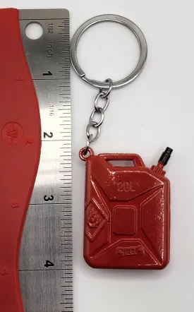 Vintage Style Red Metal Gas Can Keychain