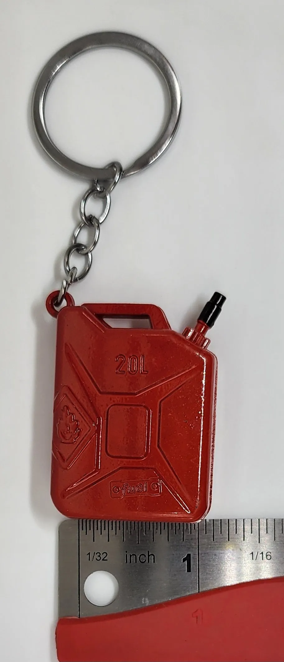 Vintage Style Red Metal Gas Can Keychain