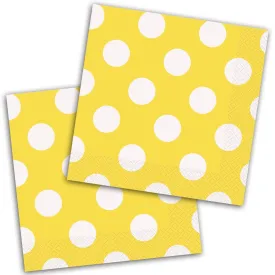 Yellow Polka Dot Napkins