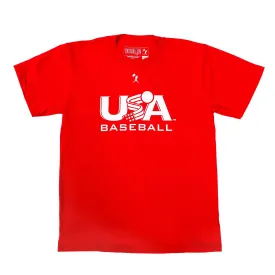 Youth USA x Baseballism Red Traditional Tee